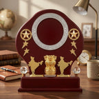 Elegant India Patriotic Wooden Award Shield – Golden State Emblem Memento M-89-A