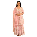 CraftEarth Women's Beautiful Pink Sharara Set with Dupatta K-D149