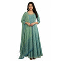 CraftEarth Blue Floral Anarkali Suit Sets for women K-D153