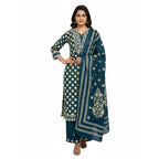 CraftEarth Women’s Readymade Suit with Pant & Dupatta Set K-D139