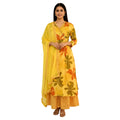 CraftEarth Women Floral Angrakha Suit Set with Dupatta K-D150