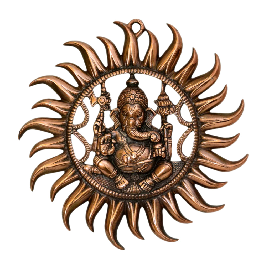 Divine Metal Ganesha Wall Hanging G -18-A