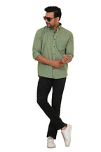 Men's Solid Olive Mint Regular Fit Casual Shirt FS-C17