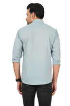 Men's Premium Regular Fit Solid Casual Shirt in Mint Blue / FS-C6