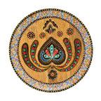 Hand-Painted Mandala Paisley Wooden Decorative Plate - WD-134-A