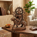 Handcrafted Gunmetal Copper Finish Goddess Durga Maa Metal Idol G-247-A