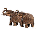 Handcrafted Gunmetal Copper Finished Elephant Statues (Pair) G-31-A