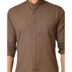 CraftEarth Men's Light Brown Solid Shirt | Mens Casual Shirt FS-C4