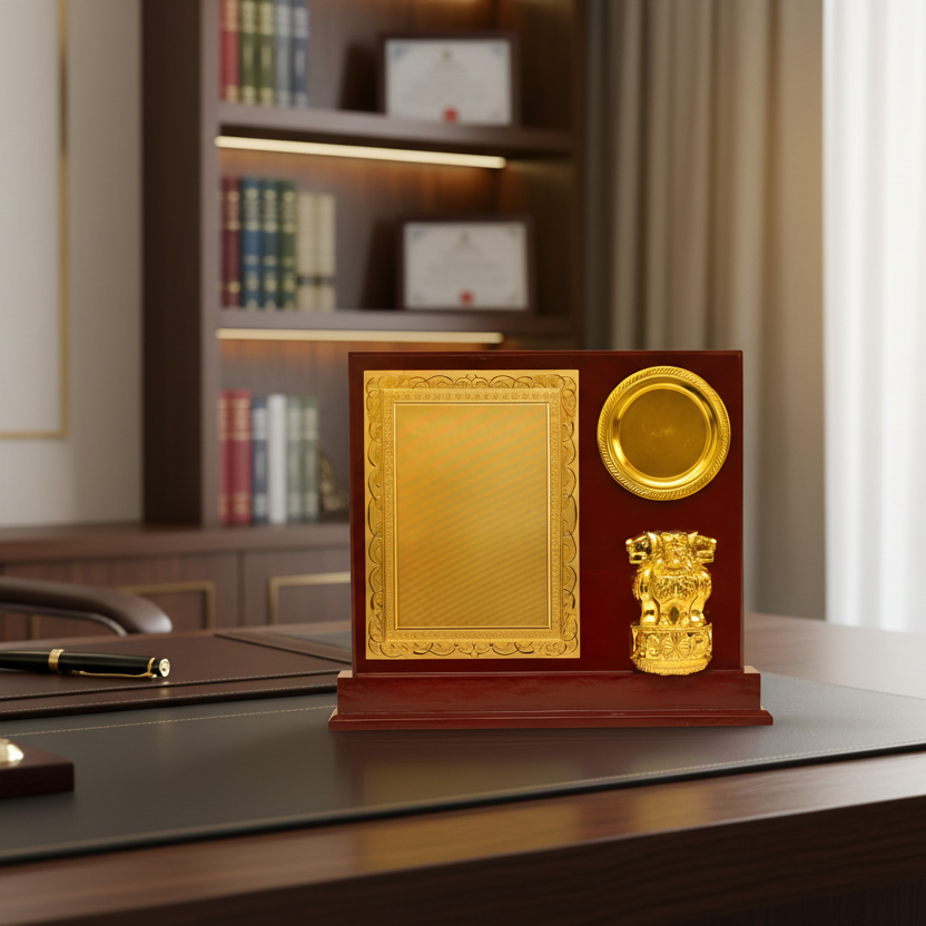 Award Plaque on Desk Decor