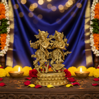 Brass Dancing Radha Krishna – Home Decor Background