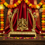 Brass Ganesha on Swing – Home Decor Background