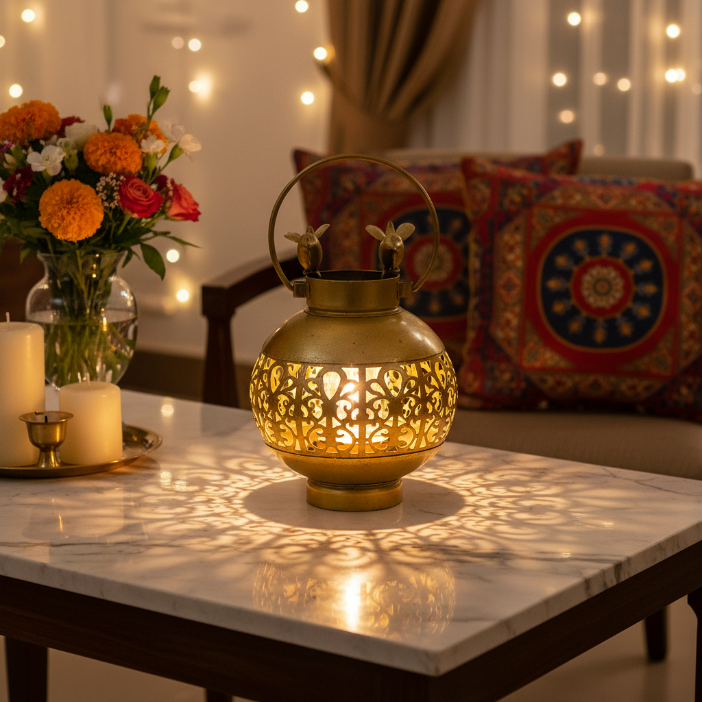 Brass Lantern Home Decor
