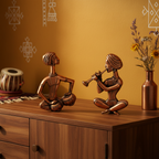 Copper Bastar Tribal Musicians – Home Decor Background