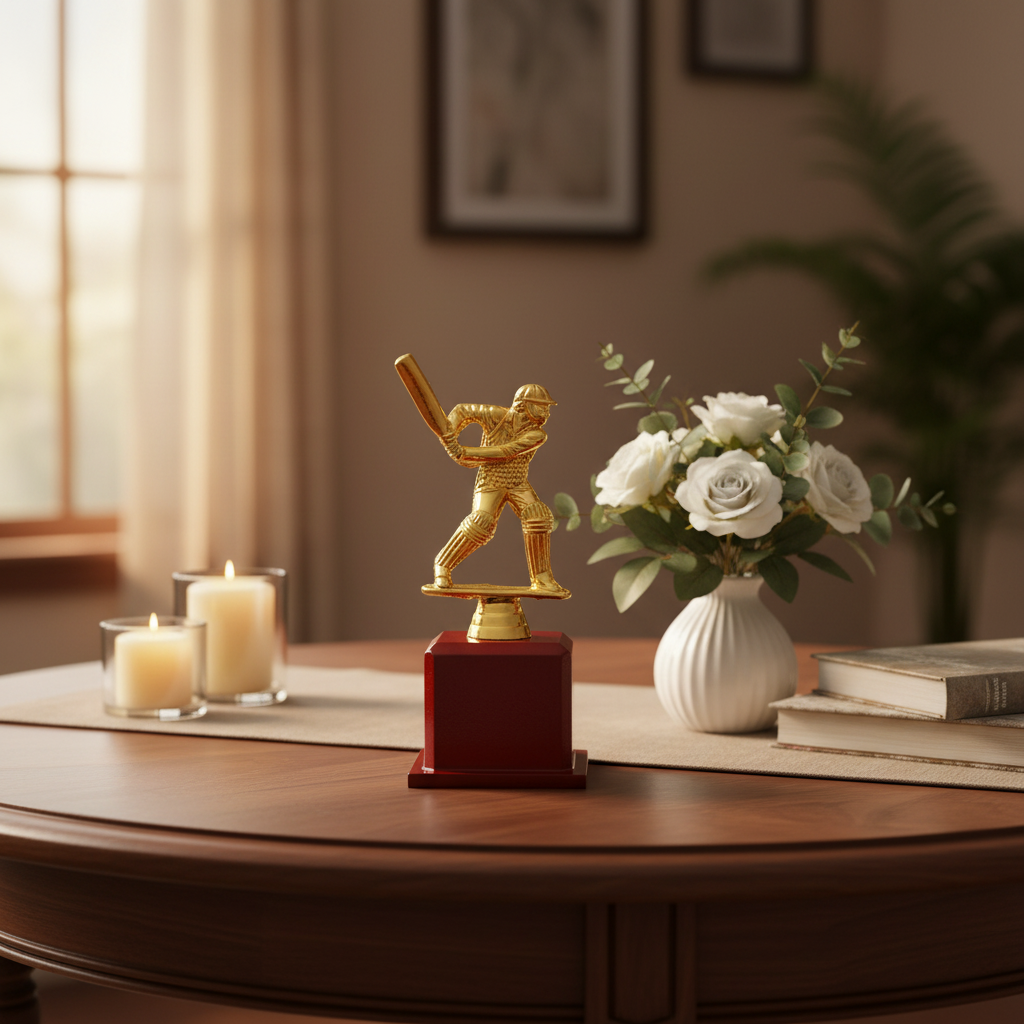Cricket Trophy Table Decor