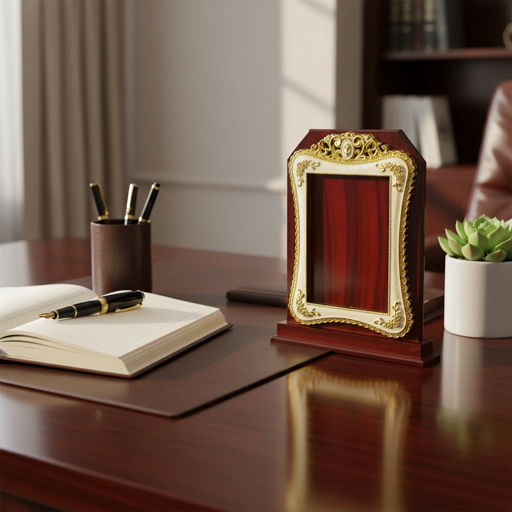 Crown Arch Award Plaque - Desk Decor