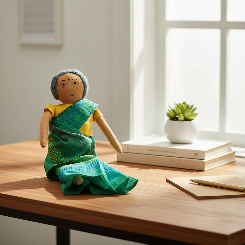 Doll on Desk Decor