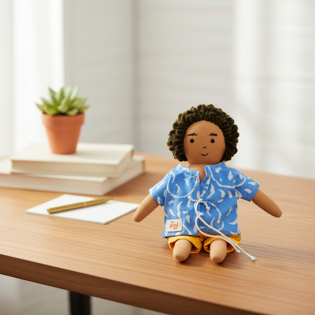 Doll on Desk Decor