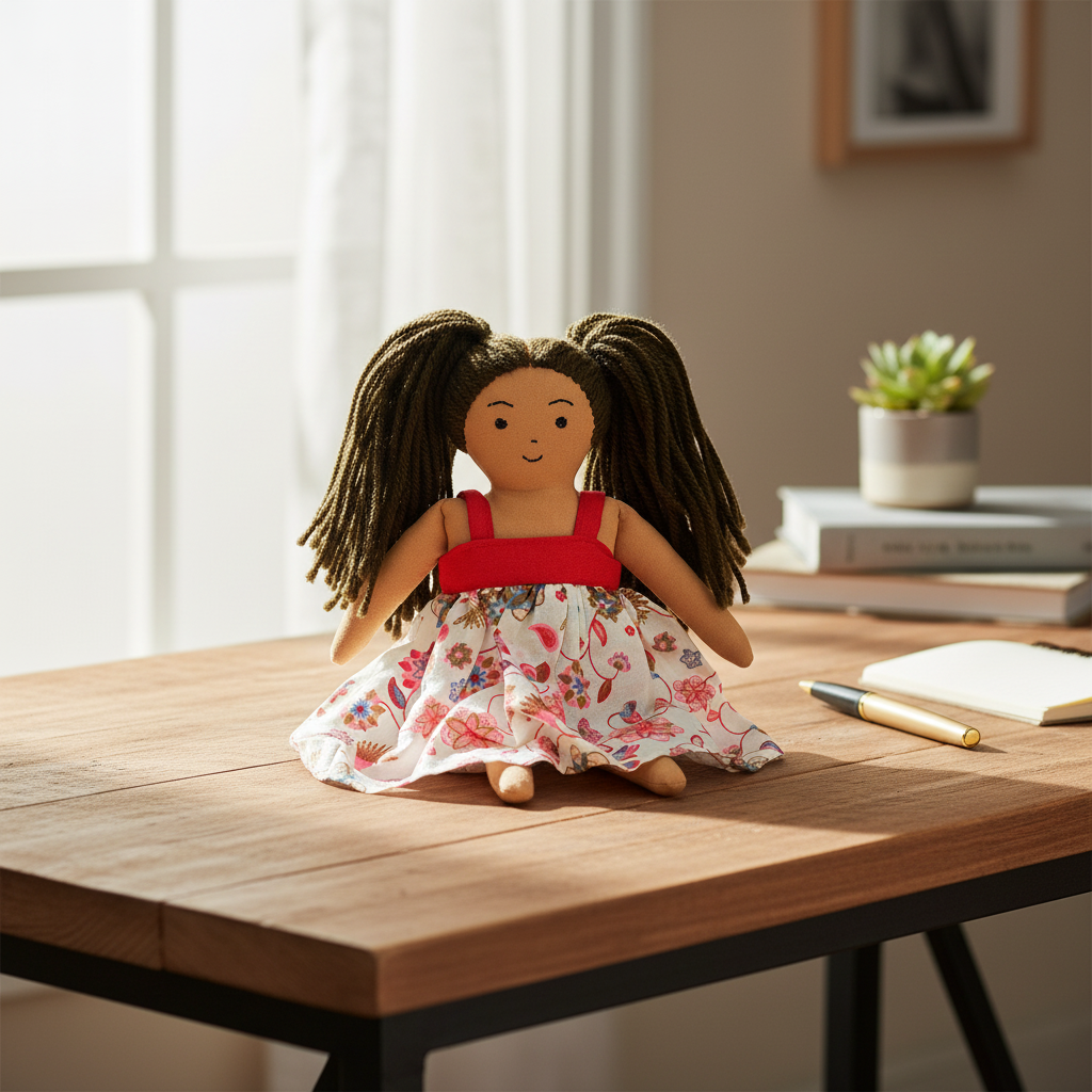 Doll on Desk Decor