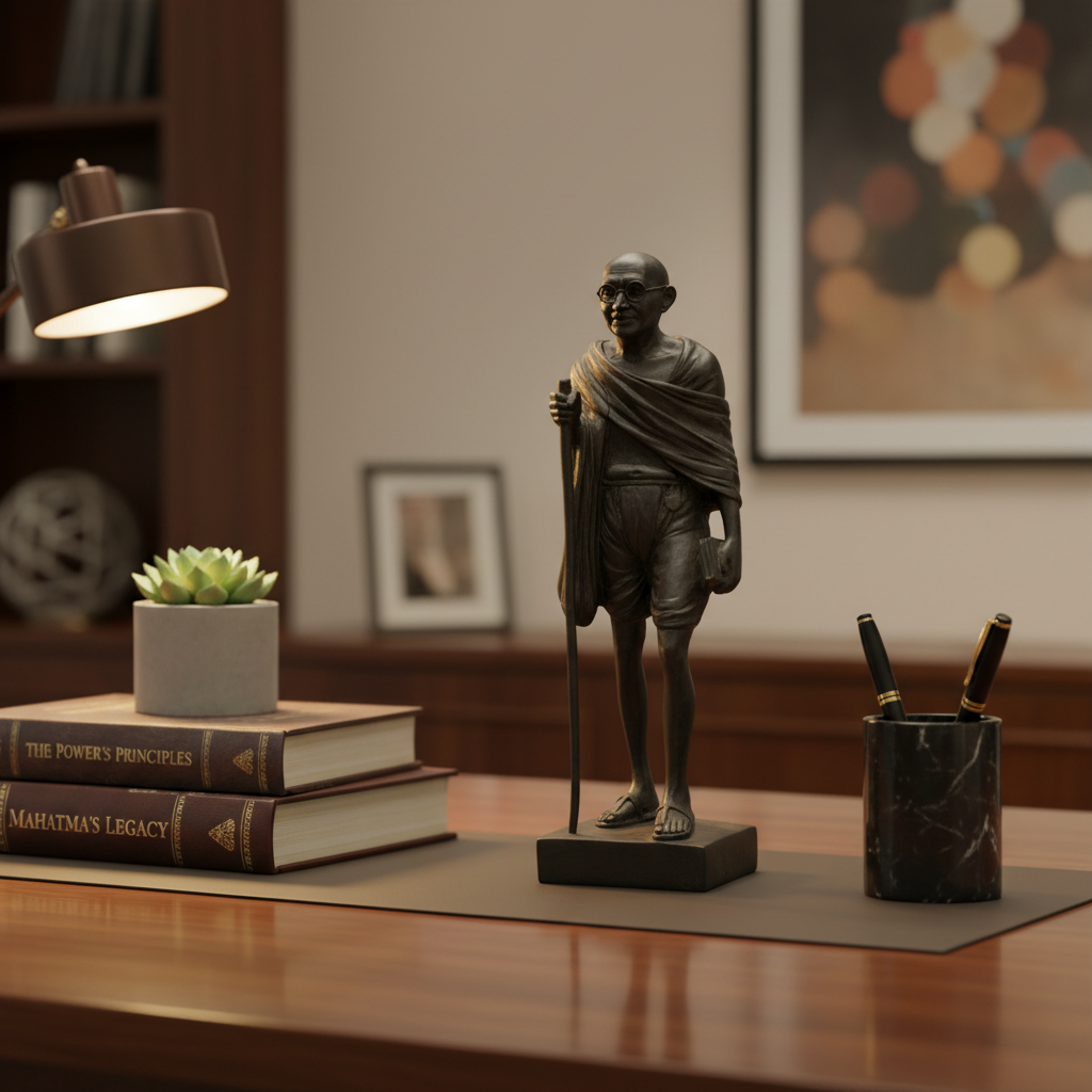 Gandhi Figurine Desk Decor