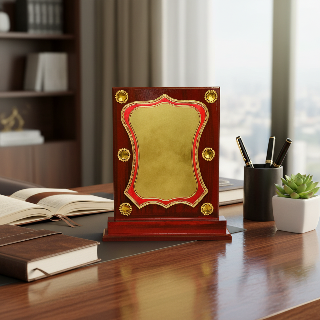 Gemstone Award Plaque - Desk Decor