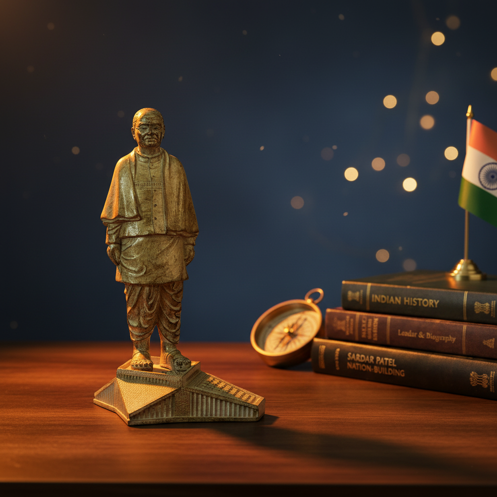 Gold Sardar Patel Statue – Home Decor Background