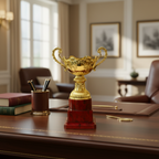 Gold Trophy - Desk Decor
