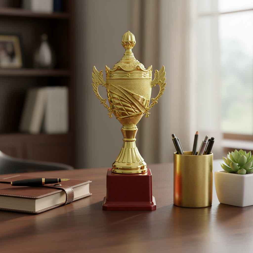 Gold Trophy Desk Decor