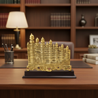 Golden Brass Castle Desk Decor