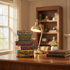 Hand-painted Wooden Chest on Desk