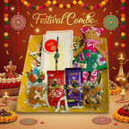 Rakhi Combo Gift Hamper with Chocolates, Dry Fruits & Fabric Doll RC-12