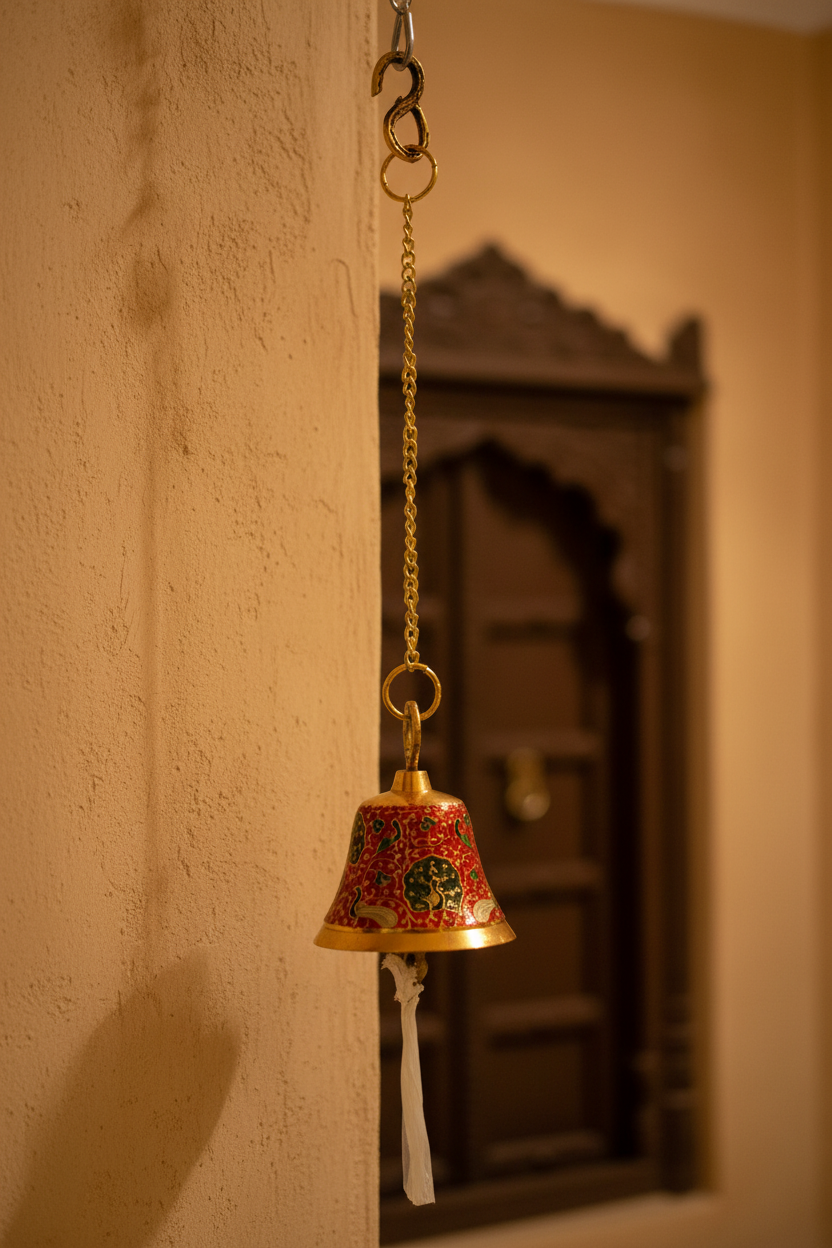 Meenakari Hanging Bell - Wall Decor Background