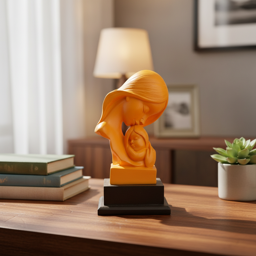 Mother & Child Sculpture – Desk Decor