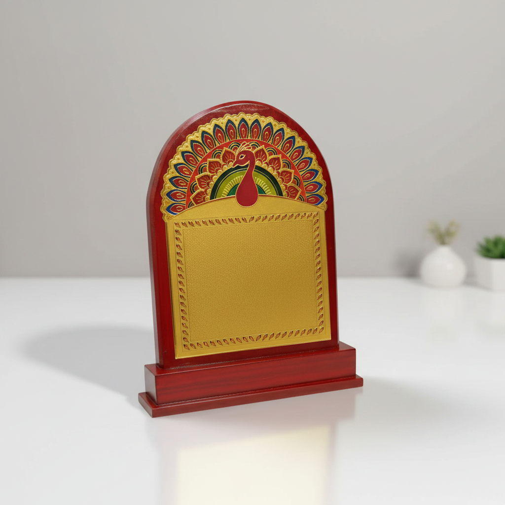 Peacock Frame Desk Decor