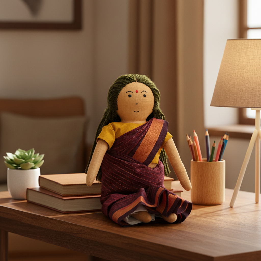 Saree Doll - Desk Decor Background