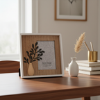 Wooden Photo Frame on Desk