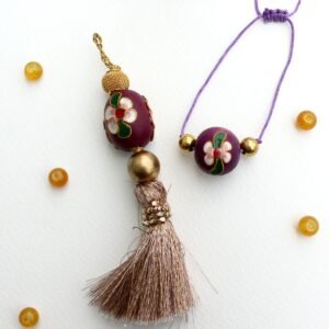 CraftEarth Hand-Crafted Combo Bhaiya-Bhabhi Rakhi Set Design-22