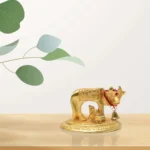 CraftEarth Golden Metal Cow Calf  - W-2-E - Image 5