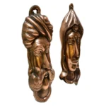 Antique Rajasthani Couple Wall Hanging G-12-A (Set of 2) - Image 2