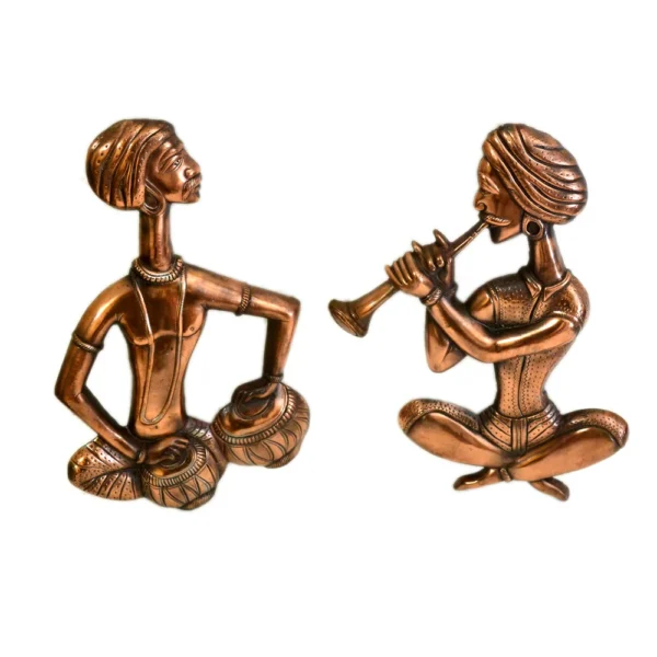 Tribal Art Musician Wall Hanging G-13-A (Set of 2)