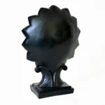 Black & Gold Buddha Face Statue with Lotus Frame F-26-A-B - Image 2