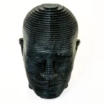 Fiber Decorative Human Head Statue Black Textured Finish F-13-A-B