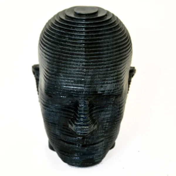 Fiber Decorative Human Head Statue Black Textured Finish F-13-A-B