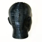 Fiber Decorative Human Head Statue Black Textured Finish F-13-A-B - Image 2