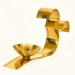 Brass Om Symbol Diya Sacred Hindu Oil Lamp for Pooja BR-211-A