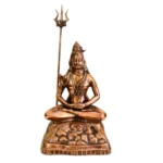 Lord Shiva Brass Idol, Meditating Shiva Murti with Trishul - G-79-A