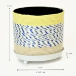 Handcrafted Rope Wrapped Planter with Drainage Tray I-113-A - Image 5