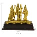 Metal Ram Darbar Idol with Wooden Base W-121-C - Image 5