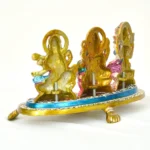 Hand-Painted Lakshmi, Ganesha & Saraswati Idol Set W-136-A - Image 3