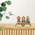 Hand-Painted Lakshmi, Ganesha & Saraswati Idol Set W-136-A - Image 5