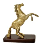 Elegant Metal Rearing Horse Statue W-142-A